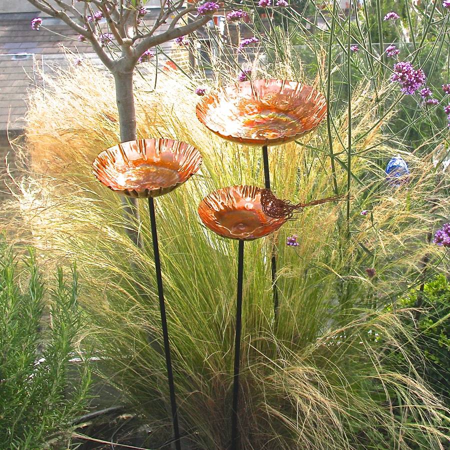 Copper Chalice Garden Stakes
