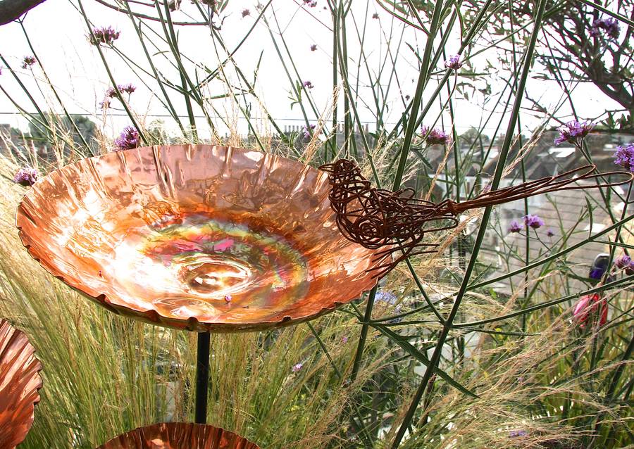 Copper Chalice Garden Stakes