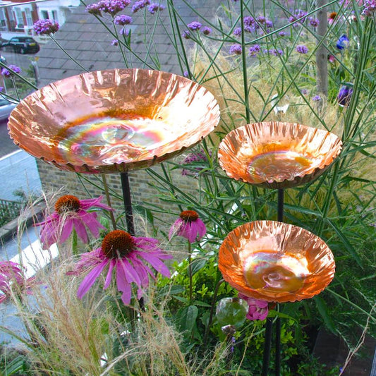 Copper Chalice Garden Stakes