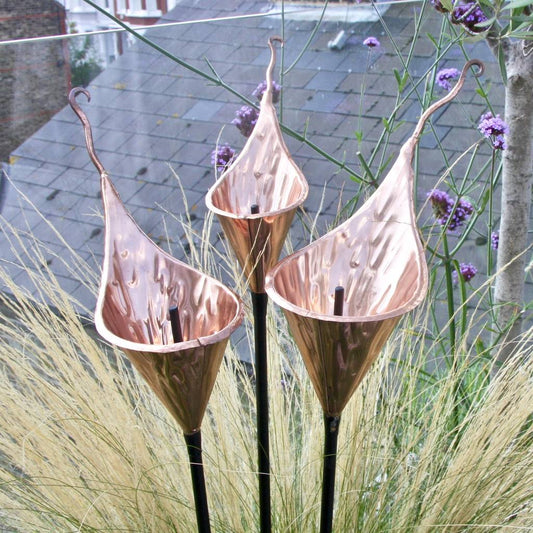 Fluted Copper Lily Sculpture PRE ORDER for delivery Mid May