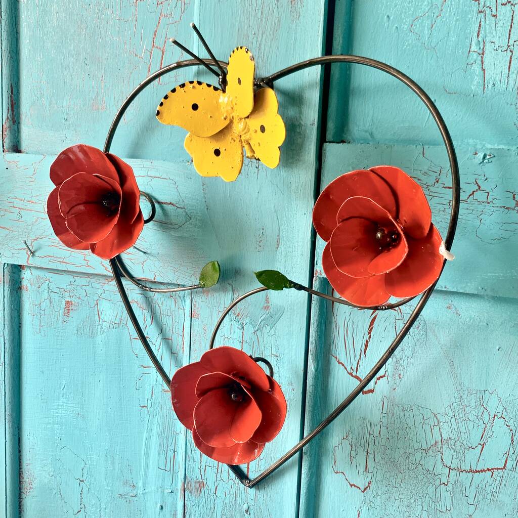 Poppy And Butterfly Wall Art