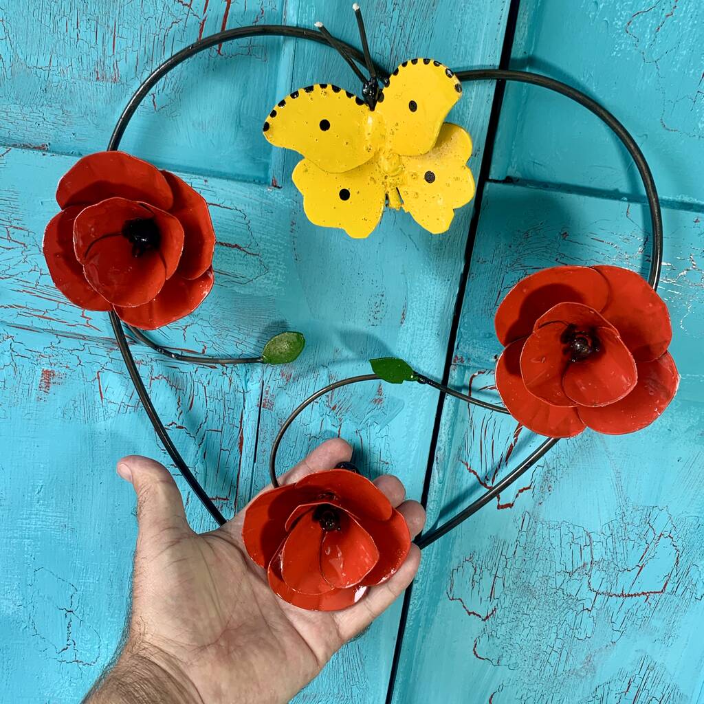 Poppy And Butterfly Wall Art