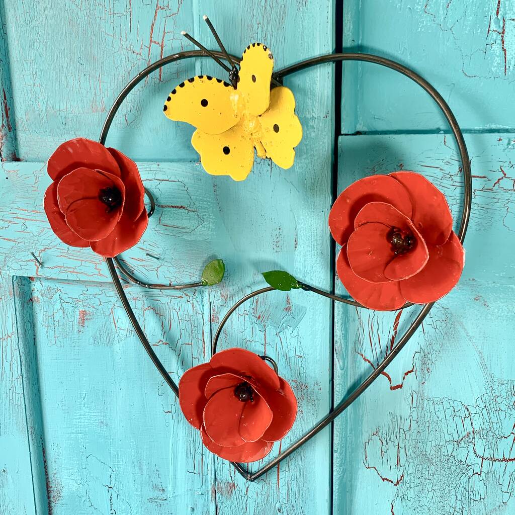 Poppy And Butterfly Wall Art