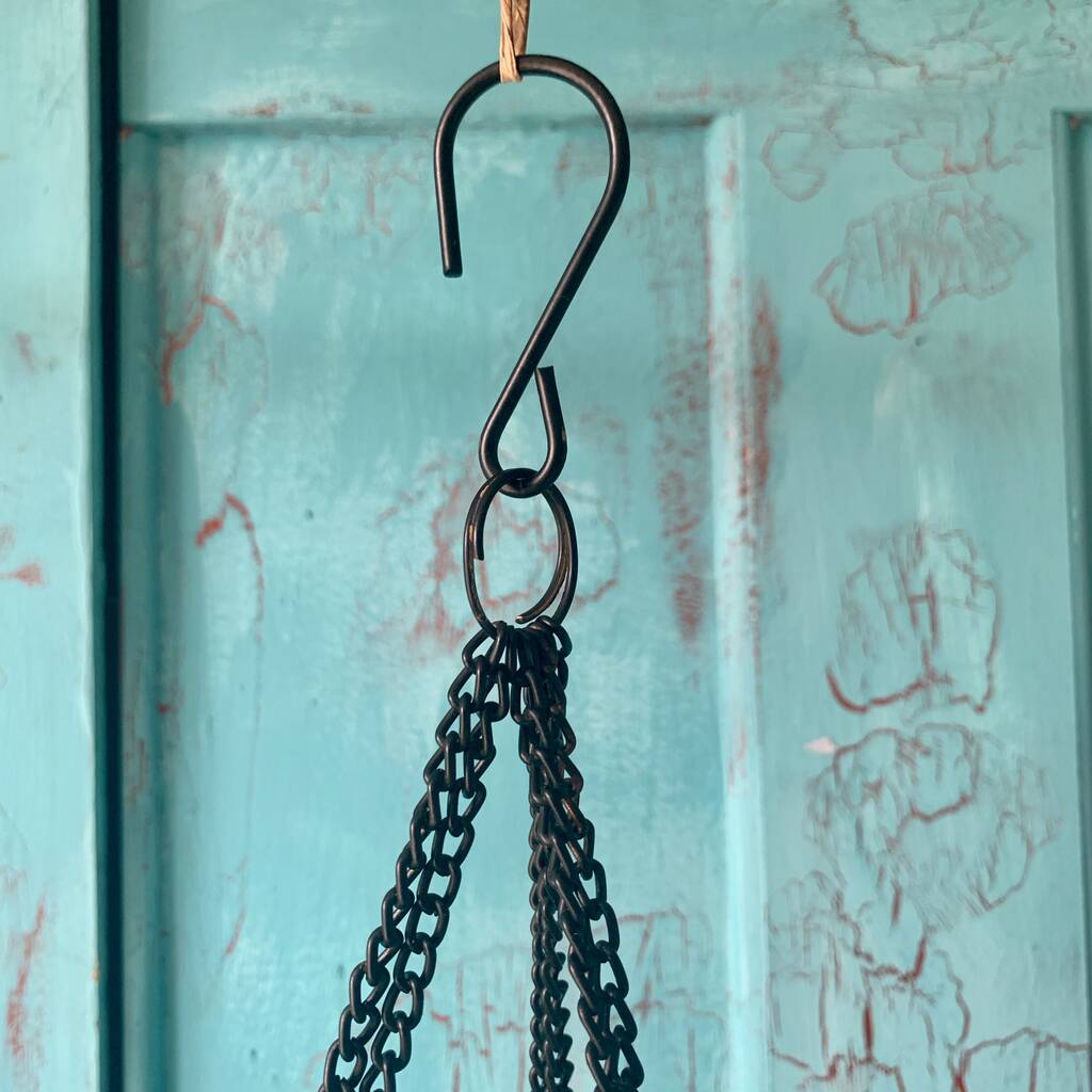 Brass Rattan Hanging Planter