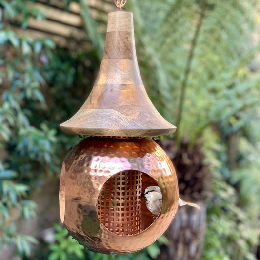 Wooden Roof Birdfeeder