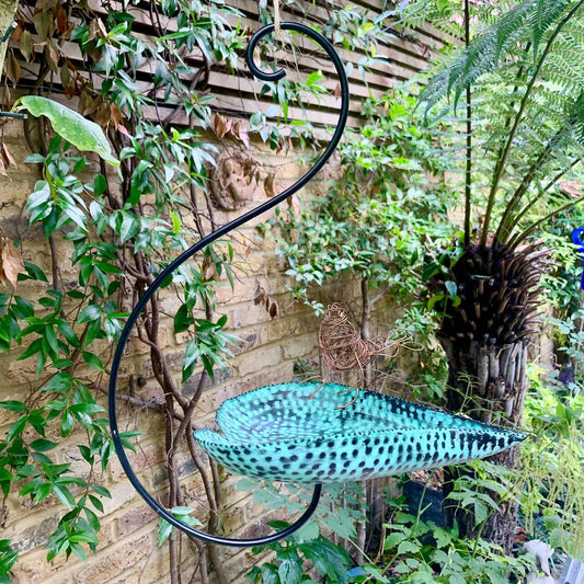 Verdigris Hanging Birdbath