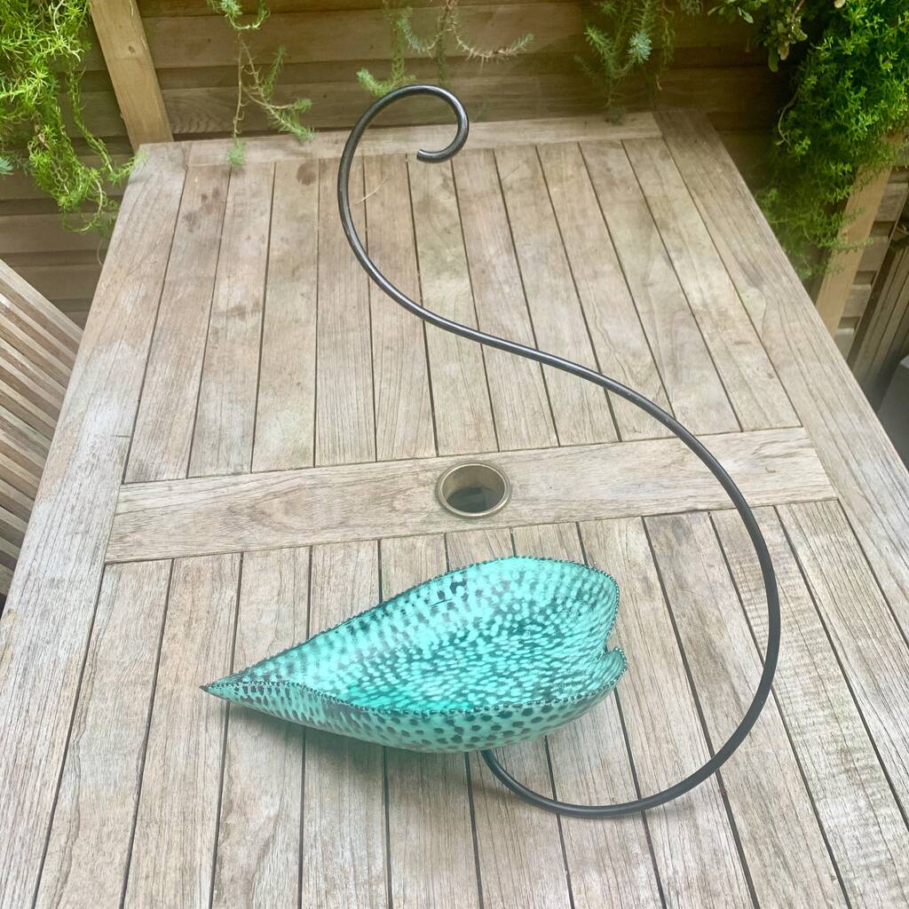 Verdigris Hanging Birdbath