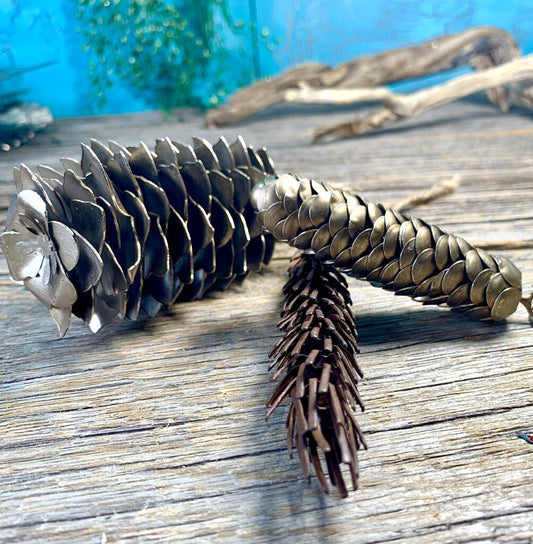Three Vintage Pine Cone Decorations