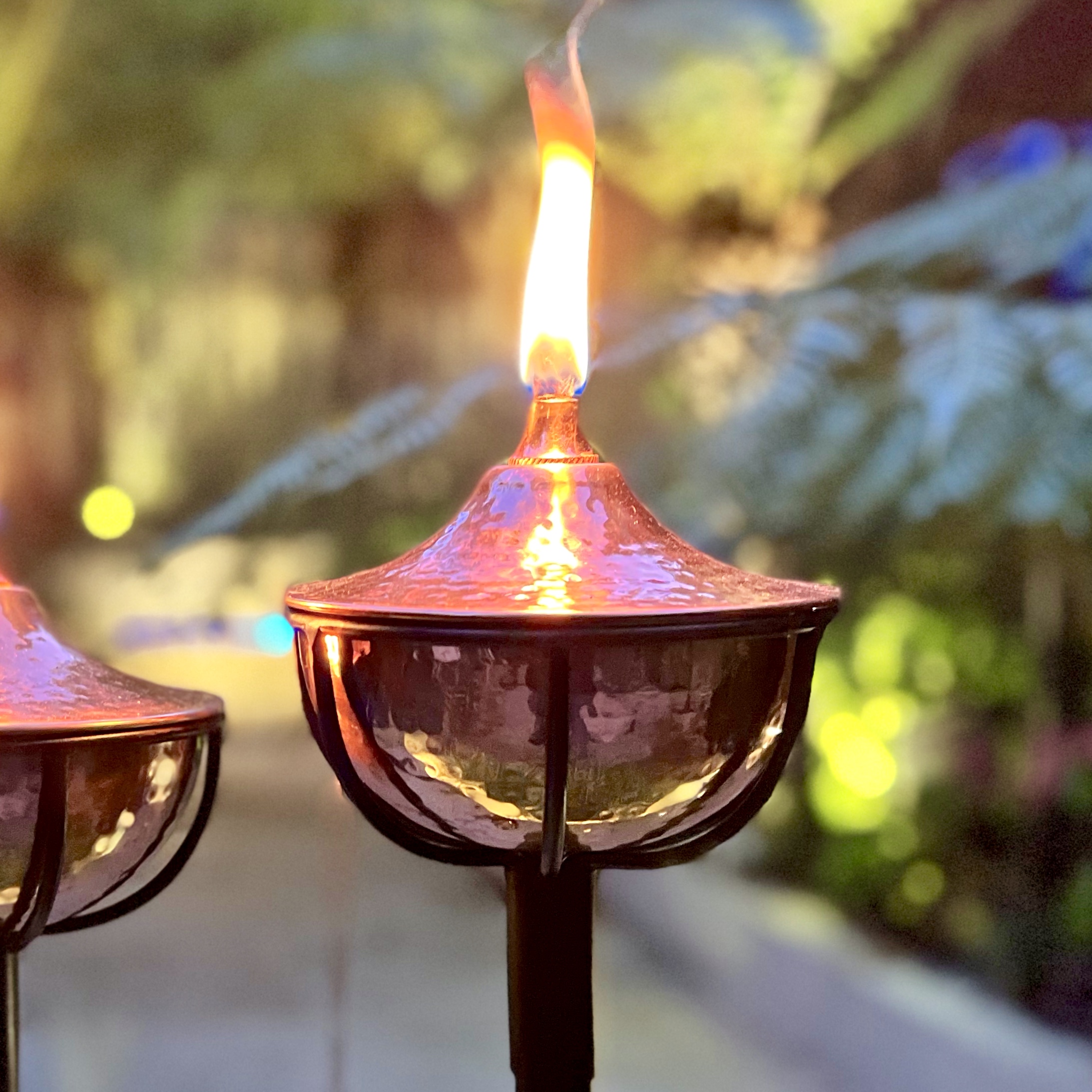 Garden Oil Torch Hand Hammered Oil Lamp Outdoor Lighting Lantern Wedding 16.50 cm Copper